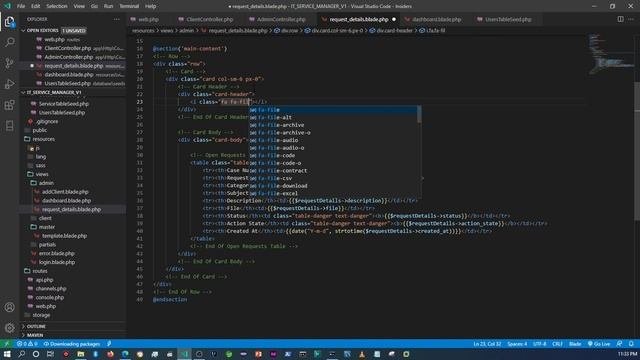 15 GET TO KNOW LARAVEL   IT SERVICE MANAGER VIEW FULL REQUEST DETAILS  PAGE DESIGN