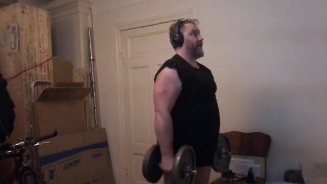 Biceps with dumbbells  Episode 31,  1sets 2x20,5kg,45lbs 10reps
