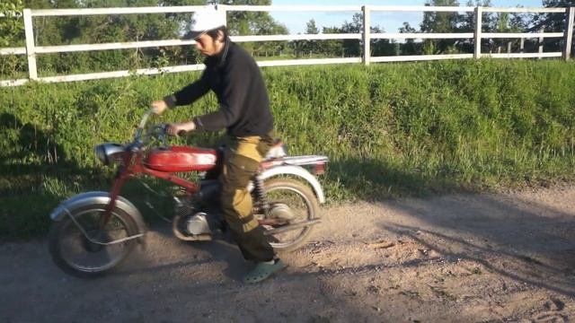 МОПЕД ВЕРХОВИНА с головой от ДРУЖБЫПЕРВЫЙ ВЫЕЗД ЧАСТЬ 2