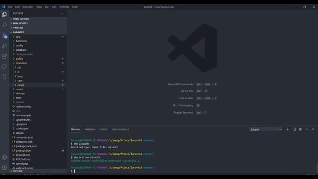 Laravel 8  Admin Panel with Roles and Permission - Part 2 Installing  Laravel 8 & AdminLTE Template
