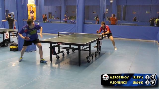 2.Азамат ЭРГЕШОВ - Валерий ЗОНЕНКО Клуб АртТТ #tabletennis #настольныйтеннис