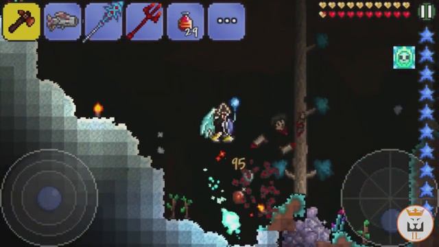 Let's Play Terraria (1.2) iOS- Solar Eclipse! Episode 52