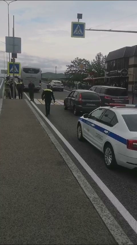 В Предгорном округе водитель экскурсионного автобуса допустил наезд на пешехода на пешеходном перехо