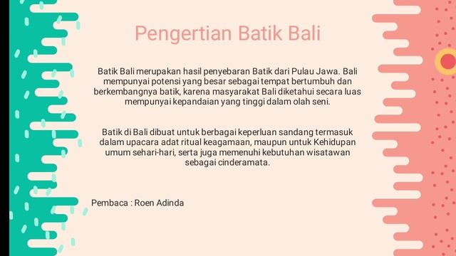 Batik bali XI IIS 1