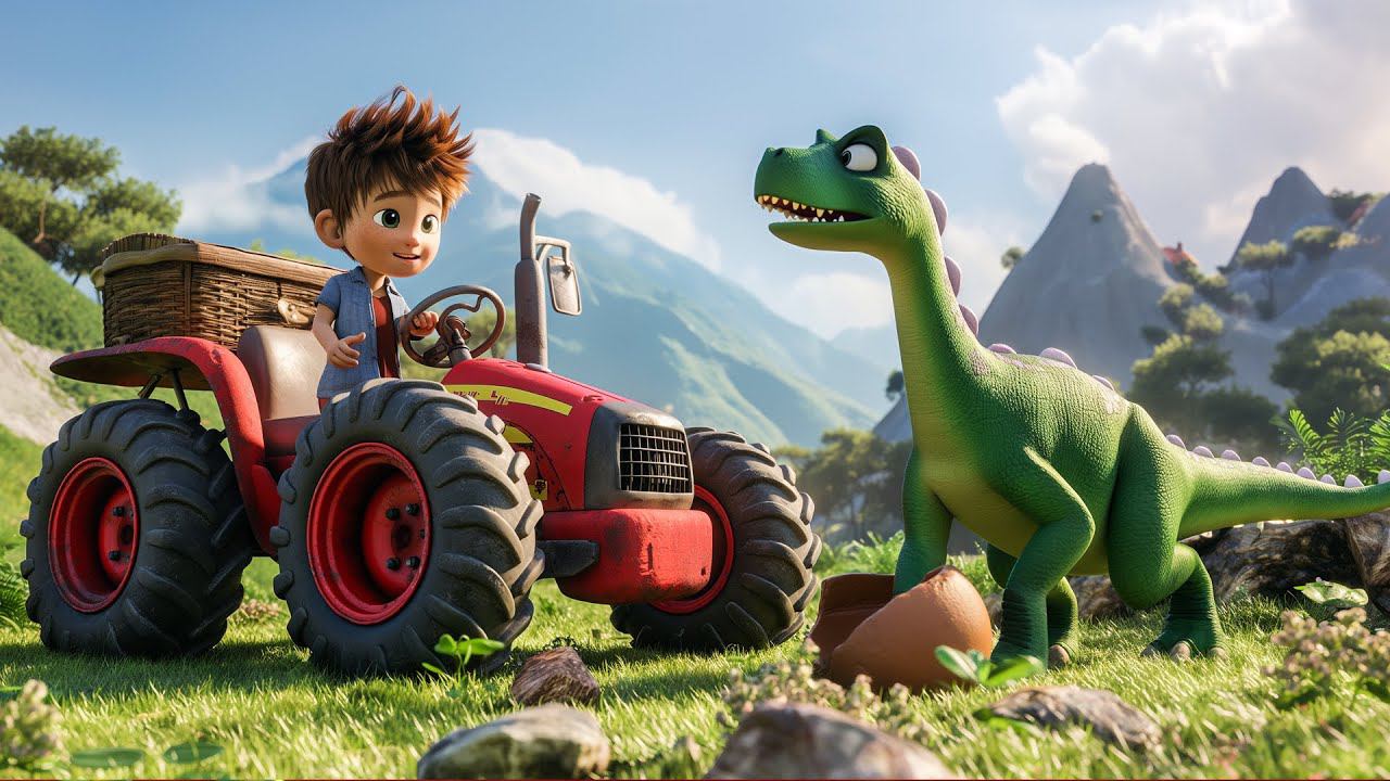 Leo's Tractor Dino Adventure A Musical Farm Tale  Kids Song