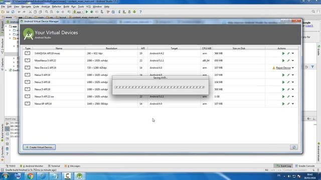 Android studio AVD