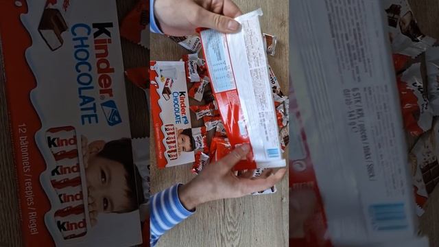 Some Lot's Choclate ASMR 94 Unpacking Melk Choclate Kinder Bueno Kinder Country That You Love ??✨️?