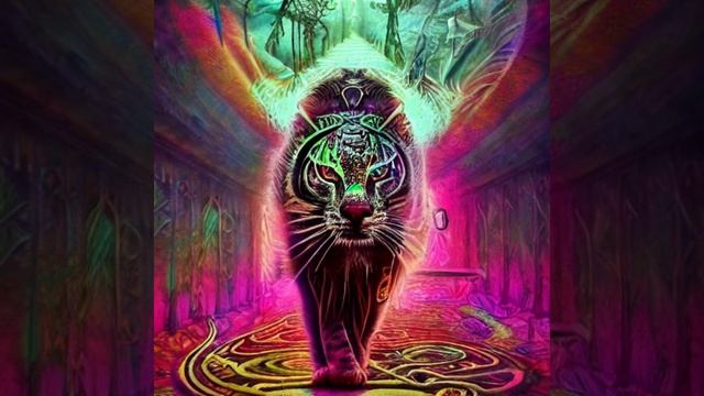 Psychedelic art made with Gimp and Stable diffusion