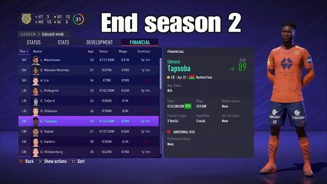 Edmond Tapsoba growth test - FIFA 21