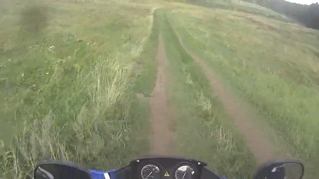 15 08 15  на YAMAHA YBR125   по бездорожью Богдановичского района,  Свердловская обл.