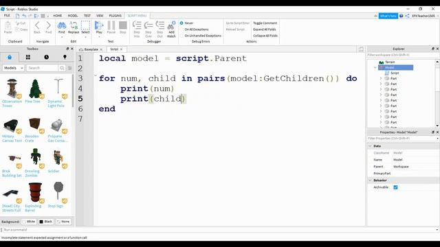 Roblox Studio Tutorial: Scripting for Models