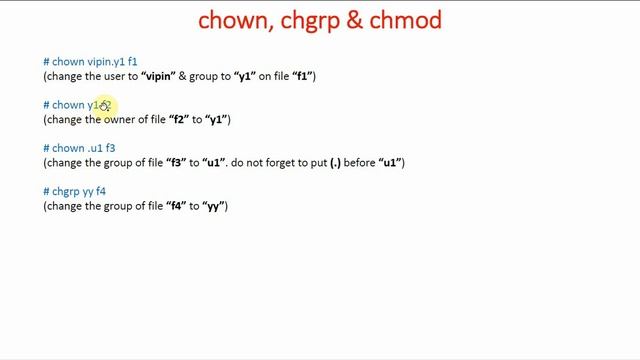 125 chown, chgrp and chmod in Linux | Linux Ownership | Linux Commands | Linux for Beginners