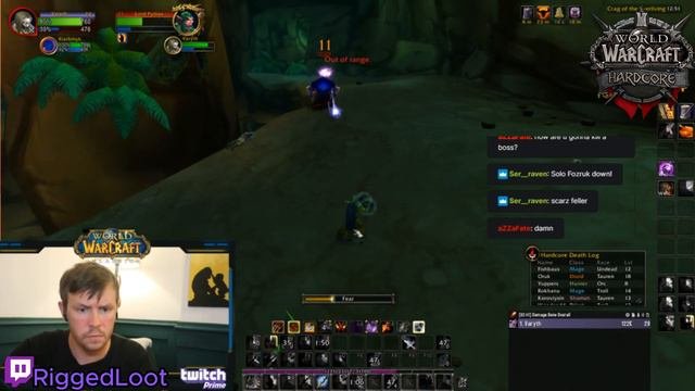 24 Warlock Wailing Caverns SOLO  HardCore Death = Delete!