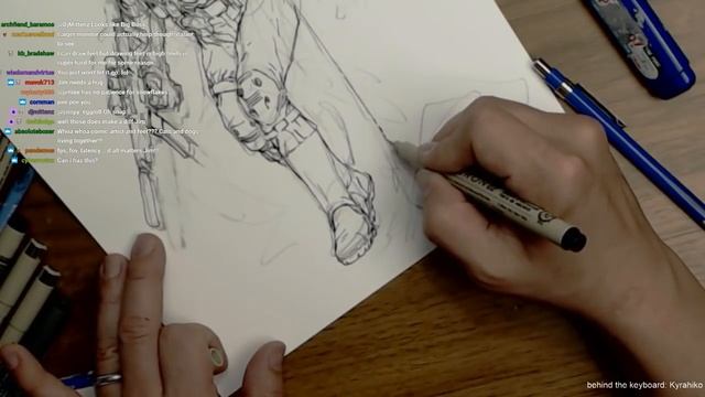 Jim Lee drawing Solid Snake from Metal Gear