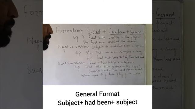 Past Perfect Continuous  Tense