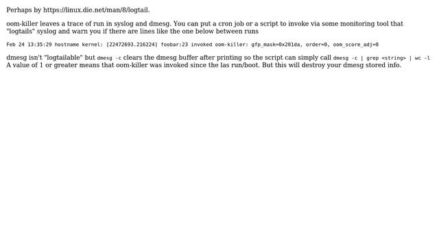 Ubuntu how to detect if OOM killer have run (4 Solutions!!)