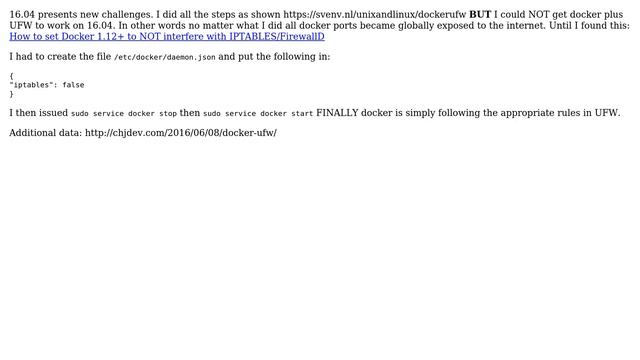 Ubuntu: Uncomplicated Firewall (UFW) is not blocking anything when using Docker (6 Solutions!!)