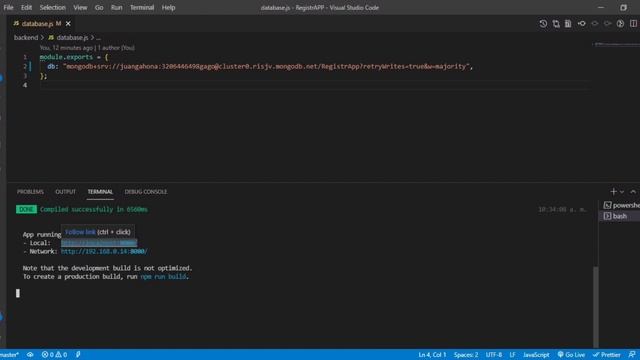Conexión del Backend a Mongo Atlas Grupo 4 P50
