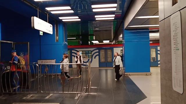 Москва, станция метро Нижегородская, поезда Москва-2019 и Москва-2020
