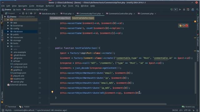 Tutoriel Laravel : Module de commentaires : Création de l'API