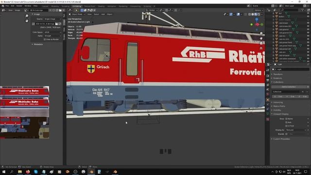 Trainz locomotive tutorial. Blender 2.9  FBX  LOD  interior  attachmentpoints  bogey  pantograph