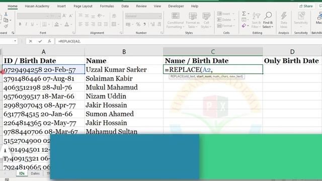 Excel's Find and Replace | REPLACE Formula in Excel | Excel Bangla Tutorial
