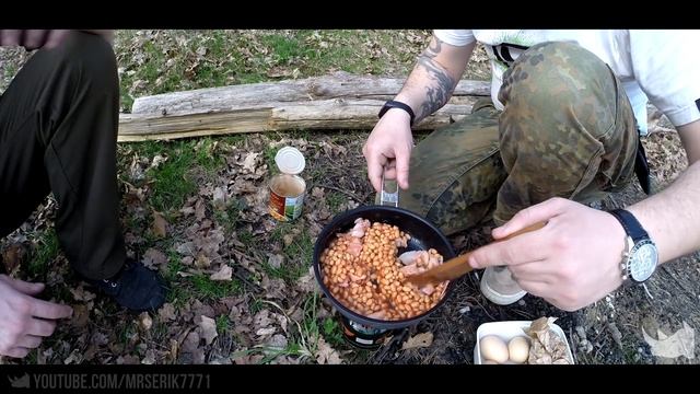 Полевая кухня бекон фасоль яйца