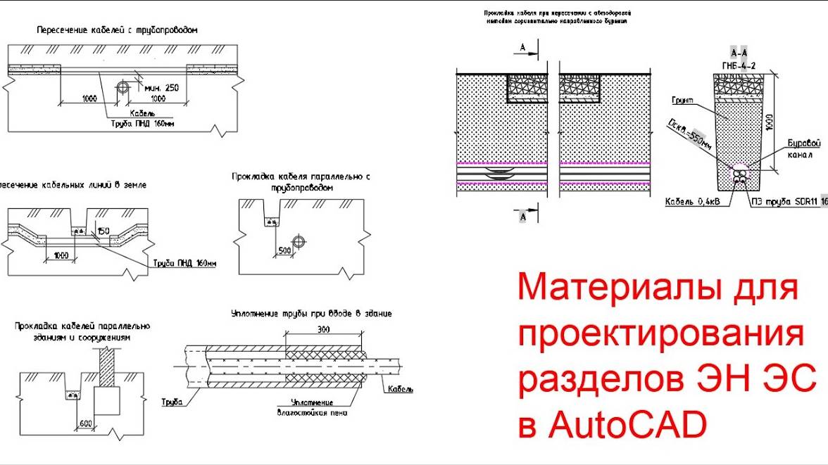 Материалы для проектирования наружки в AutoCAD