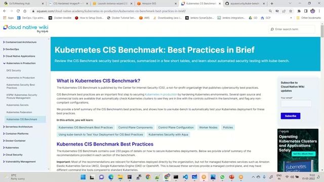 CIS BenchMark || kube-bench test for Amazom EKS || Amazon EC2 || Kubernetes CIS Benchmark