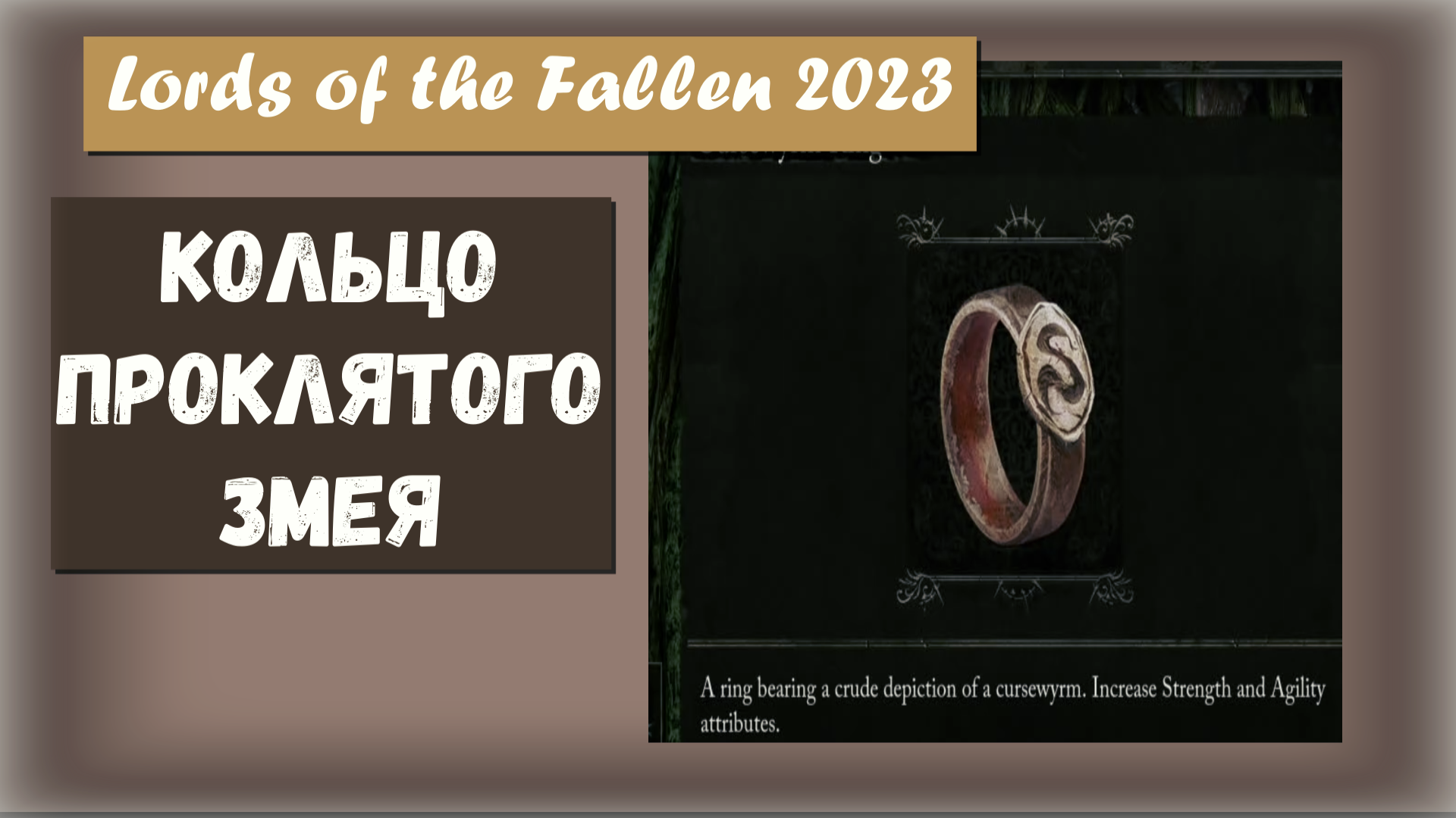 Lords of the Fallen 2023. Где найти Кольцо проклятого змея (Cursewyrm Ring).Повышает силу, ловкость
