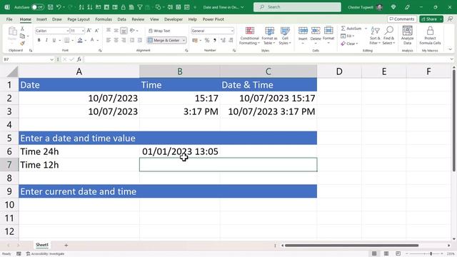 Formula to Combine Date and Time in One Cell in Excel | Date and Time With AM/PM Format