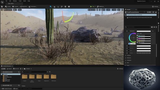 54 Настройка пост обработки (Post process) в Unreal Engine