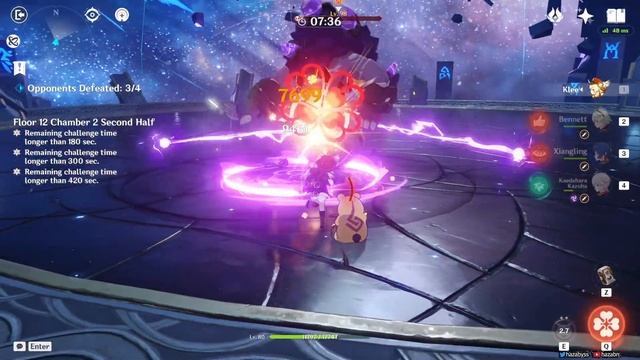cyno aggravate x klee mono pyro | 3.2 spiral abyss floor 12 full clear (9 stars)