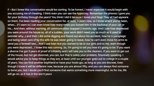TBC 636 Wife accuses husband of cheating but he has a surprise for her