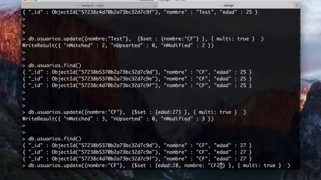8.- Curso MongoDB - Update parte 3