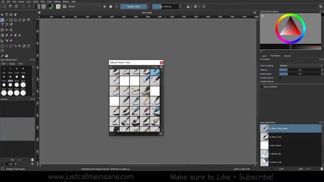 Krita Tutorial: How to Use the Brush Preset Docker