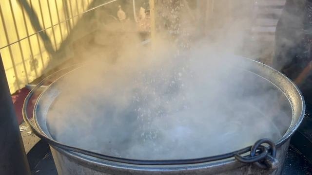 Лучший рецепт! Готовим кроликов в казане  Уха из головы Толстолобика. Блюда в казане на костре