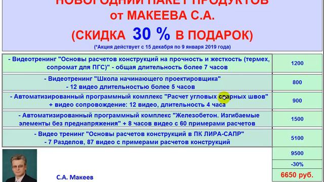 Пакет продуктов от Макеева С.А. со скидкой 30 % !