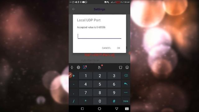 new droid udp settings (free internet connection)
