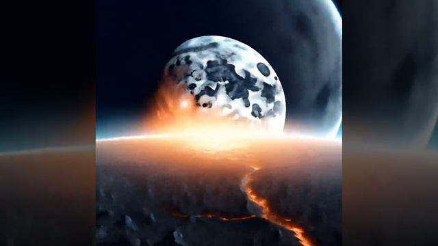 Как ИИ видит падение луны на землю