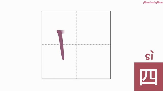 Day13 Learn the Chinese characters 一 二 三 四