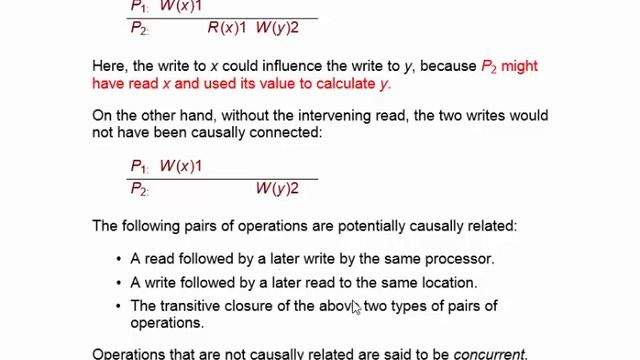 Lecture 19b. Sequential and causal consistency