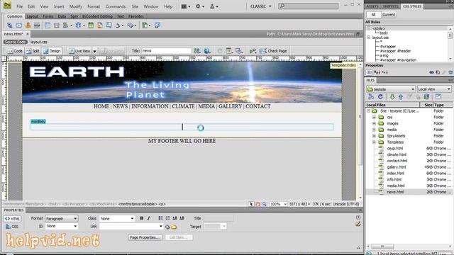 Import a Excel Table to Dreamweaver