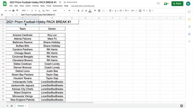 2021 Prizm Football-Hobby PACK BREAK #1