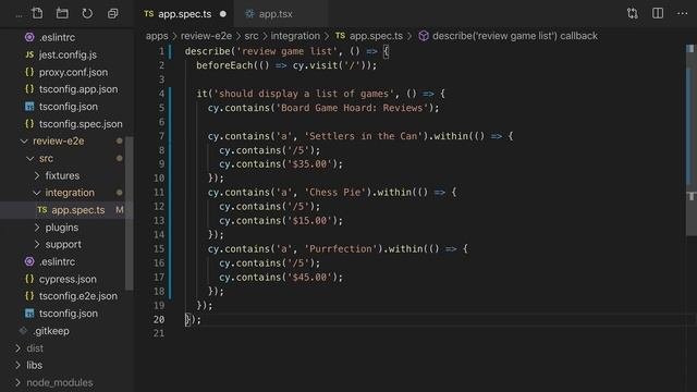 5. Review app in React - Nx Workspaces Course by Nrwl