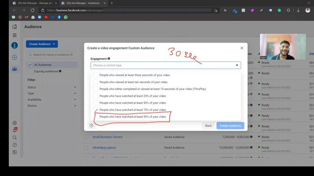 FB L 32 Creating a custom audience using lead form as a source