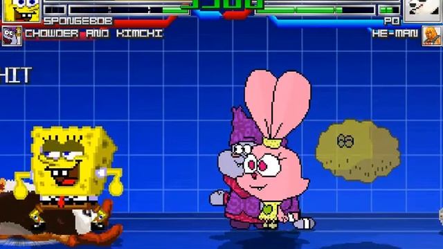 MUGEN REQUEST 59 SPONGEBOB/CHOWDER VS PO/HEMAN
