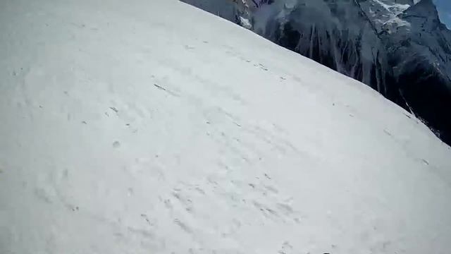 Спуск на лыжах Домбай 2017