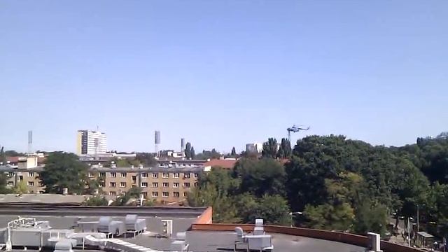 Вертолёт прилетел на стадион СКА