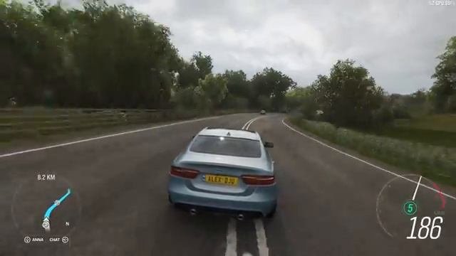 Forza Horizon 4 - 2015 Jaguar XE-S - Car Show Speed Jump Crash Test . 1440p 60fps.